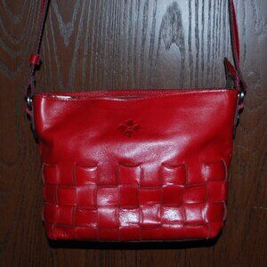 Patricia Nash Red Leather Basket-weave Purse - NWOT
